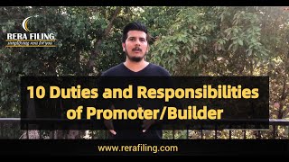 10 Duties and Responsibility of Promoter Builders in RERA [upl. by Cora]