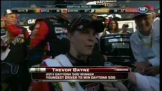 2011 Daytona 500  Trevor Bayne Victory Lane Interview [upl. by Aicella]