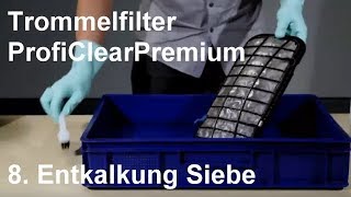 Trommelfilter Oase ProfiClear Premium  Filtertechnik Seminar Video 8  Entkalkung der Siebelemente [upl. by Orlene]