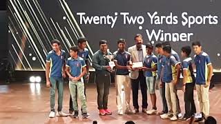 Suhan with 22 yards cricket Team  Champion of CAB U13 Ambar Roy Sub Junior Tournament 2023 [upl. by Ahsetan436]