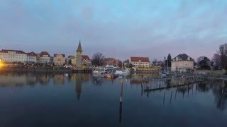 STREET VIEW Der Hafen von Lindau im Winter in GERMANY [upl. by Arremat]