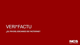 Verifactu ¿El final del escaneo de facturas [upl. by Naek]