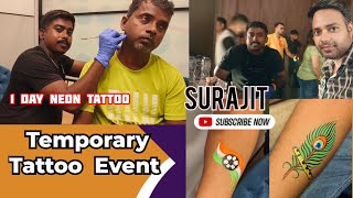 temporary tattoo event in Kolkata  contact us  ink Drop Tattoo studio [upl. by Cresa]