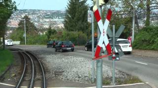 Stadtbahn Stuttgart linia U10 Zahnradbahn quotZackequot  führerstandsmitfahrt [upl. by Tecu]