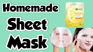 How to make sheet mask at home  DIY homemade sheet mask for face [upl. by Takeshi]