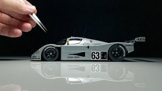 Full Build Building a 124 scale model of the SauberMercedes C9  Tamiya [upl. by Annyahs]