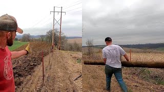 Building A Barbed Wire Fence Best Way To Build A Fence For Cattle [upl. by Airad]