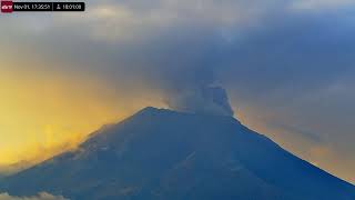 Nov 1 2024 Significant Eruption of Popocatépetl Volcano Mexico in 4K Ultra HD [upl. by Aerdna611]