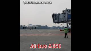 Marshaller in Sight Airbus A320 Arriving to the Parking Position aviation airlines shorts [upl. by Highams]