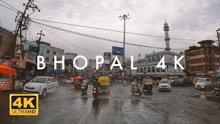 Driving Bhopal 4K  Old City in Rainy Season [upl. by Geno]