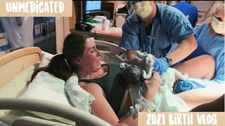 BIRTH VLOG 2021  RAW amp REAL NO EPIDURAL  SURPRISE GENDER [upl. by Jaenicke]