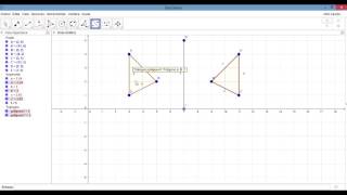 Simetría axial en Geogebra [upl. by Kensell]