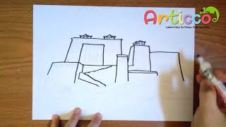 How to Draw Potala Palace Step by Step [upl. by Eanat]