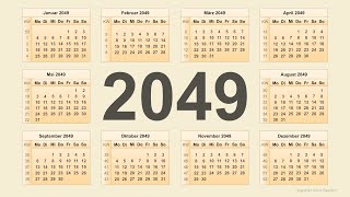 Kalender 2049 [upl. by Notyalk]