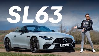 NEW Mercedes SL63 Review 585hp AMG Monster [upl. by Inalem]