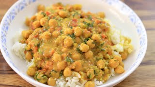 Quick and Easy Chickpea Curry Recipe [upl. by Yalc]