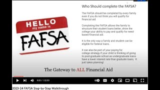 202324 FAFSA Application StepbyStep Walkthrough [upl. by Chrissy]