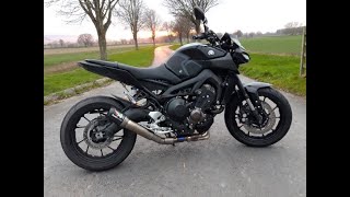 YAMAHA MT09 WITH AUSTIN RACING EXHAUST No DB Killer Installed [upl. by Bernj]