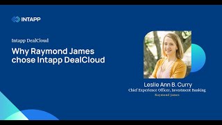 Why Raymond James chose Intapp DealCloud [upl. by Thurmond]