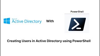 How to create users in Active Directory using PowerShell Active Directory and Windows PowerShell [upl. by Sadoc]