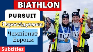 Біатлон Чемпіонат Європи 2024 Гонка переслідування Жінки Результати Огляд [upl. by Mcgray]