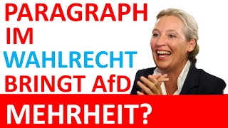 Besonderheit im Wahlrecht könnte AfD zur Mehrheit bringen [upl. by Nevaed]