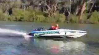 HELLRAZOR  130 MPH 2014 GTS MILDURA 100 WATER SKI RACE [upl. by Gregoire]