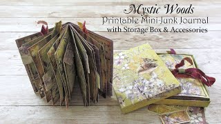 Flip Through of the Mystic Woods Printable Mini Junk Journal [upl. by Olag201]