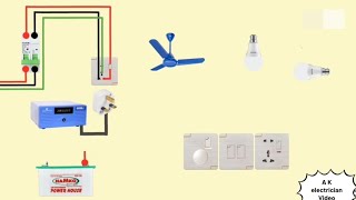 Inverter connection wiring diagram house wiring [upl. by Eimiaj582]