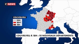 Coronavirus  un couvrefeu étendu dans 10 nouveaux départements [upl. by Cash396]