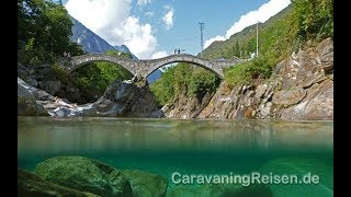 CaravaningReisende mit dem Wohnmobil im Tessin [upl. by Nodyarg416]