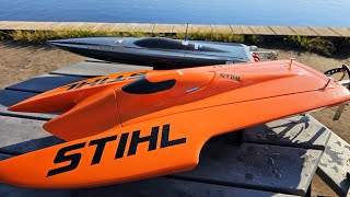 High Speed Blow Overs With The Deltaforce Vortex 34 Fe Rc Hydroplane [upl. by Kassandra48]