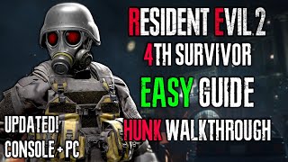 RESIDENT EVIL 2 REMAKE THE 4TH SURVIVOR GUIDE HUNK FULL WALKTHROUGH [upl. by Noscire]