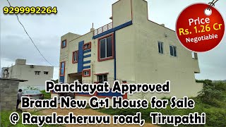 G1 Brand New House for Sale  Rayalacheruvu road Tirupathi realestate tirupatirealestate [upl. by Cecilius]