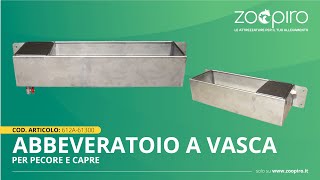 ZooPiro  Abbeveratoio a vasca in acciaio inox per pecore e capre [upl. by Llenahs]