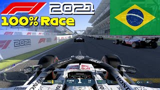 F1 2021  100 Race Brazil in Verstappens Red Bull  PS5 [upl. by Lachus]