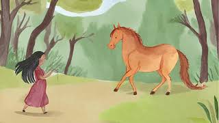 Easy English Story The SilverHoofed Horse and the Forest of Wonders [upl. by Kyred984]