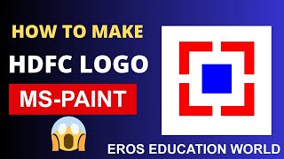 How to draw HDFC BANK logo using MS Paint  ms paint me hdfc ka logo kaise banaye  logo  HDFC [upl. by Aelaza]