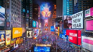 Full HD New York Times Square 🎉 New Years Eve 2020 BallDrop 🌟 Countdown [upl. by Ozen286]