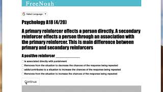 Psychology A18 320 Primary and Secondary reinforcers [upl. by Airehs348]