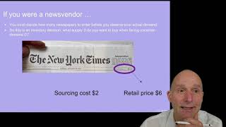 Whats that quotNewsvendor solutionquot for inventory and capacity planning 6min [upl. by Mapel]