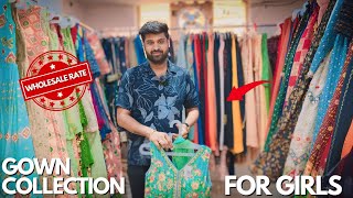 Party Wear Gown Collection फैक्ट्री से सीधा खरीदें Girls Top Wholesale Market In Delhi [upl. by Emoryt]