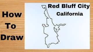 Drawing Red Bluff City Map  United States [upl. by Nesbitt]