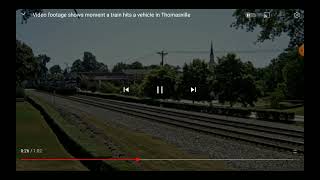 Train hits Car In Thomasville GA [upl. by Nebuer]