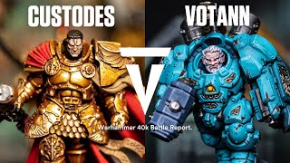 Adeptus Custodes vs Leagues of Votann Warhammer 40K Battle Report [upl. by Molloy292]