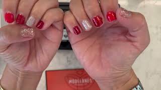 Modelones White amp Red Gel Polish Kit Review [upl. by Lagasse571]