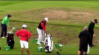 Hideki Matsuyama  Practice Range  Irish Open 2017  Portstewart GC [upl. by Nonnaer]