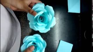 DIY How to make realistic and easy paper roses complete tutorial [upl. by Justis]