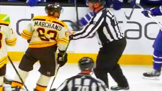 Brad Marchand micd up Goes Terribly Wrong FULL CLIP Maple Leafs vs Bruins  NHL Highlights [upl. by Yeo]