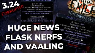 MASSIVE FLASK CHANGES  No Less Damage Taken Vaaling In 324 NECROPOLIS [upl. by Domella]